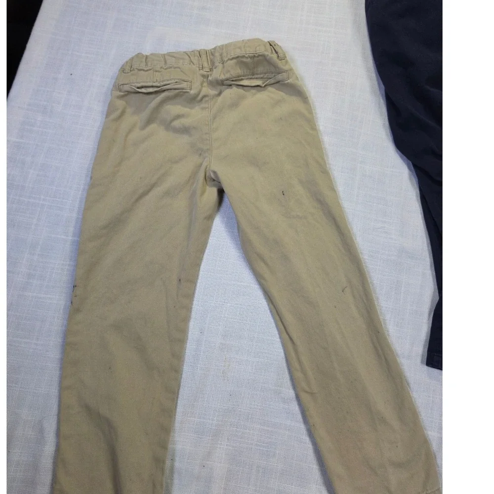 The Childrens Place Boys Chino Pants Lot of 3 Navy Khaki Size 7 School Uniform